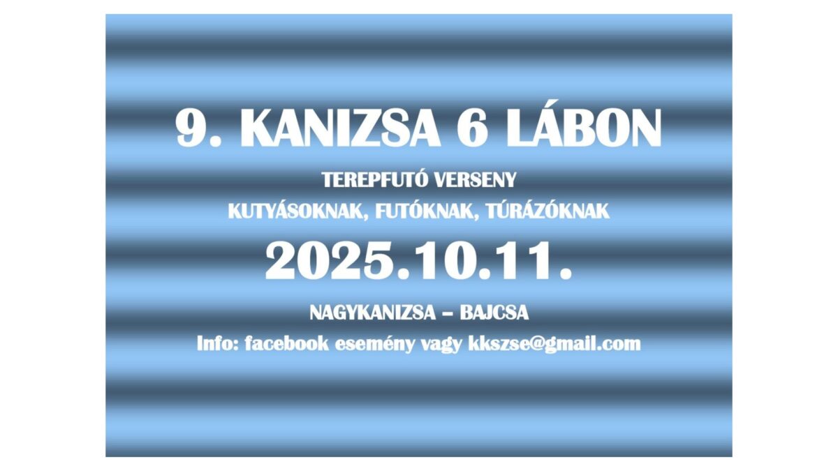 IX. Kanizsa 6 lábon - jótékonysági futás
