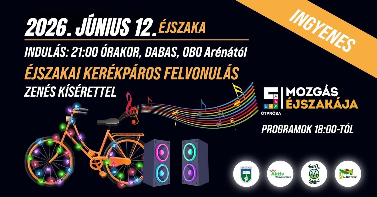 Éjszakai Kerékpáros Felvonulás Dabason