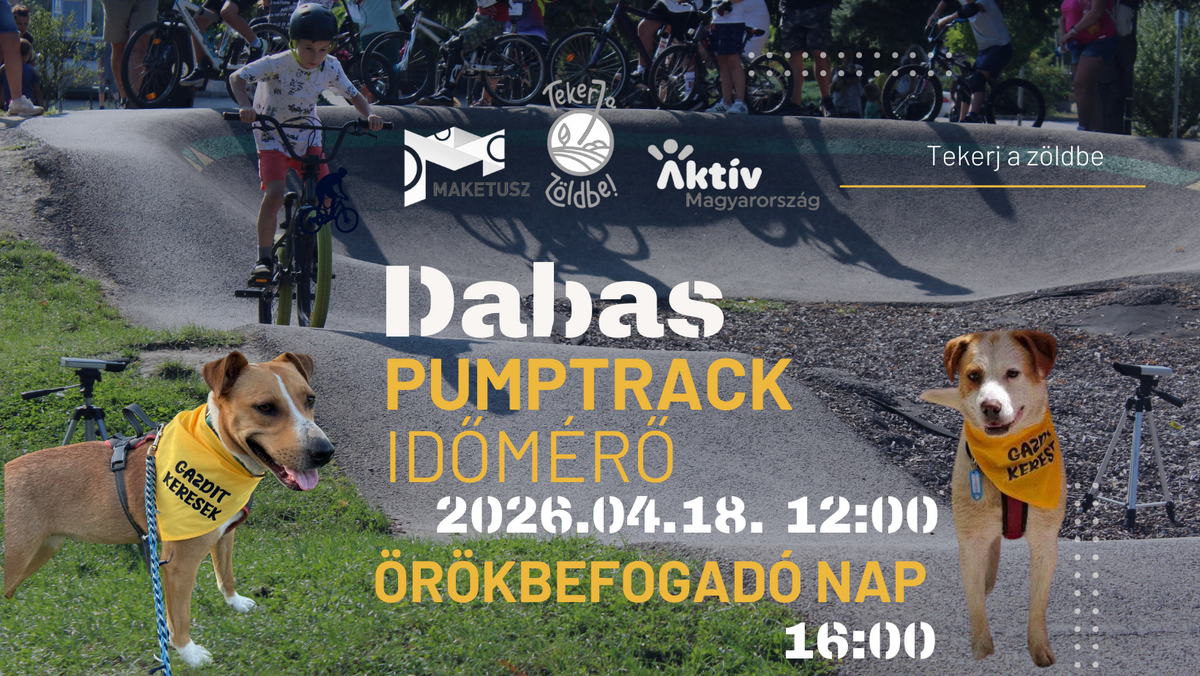 5. Dabasi Pump Track Időmérő & Kutya örökbefogadói nap Dabason