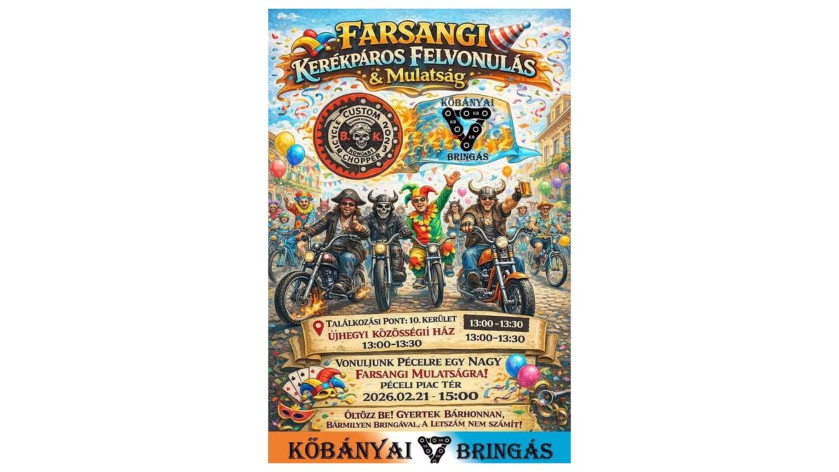 Farsangi Kerékpáros Felvonulás és Mulatság