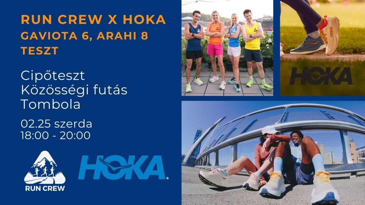 RUN CREW x HOKA cipőtesztelés és közösségi futás