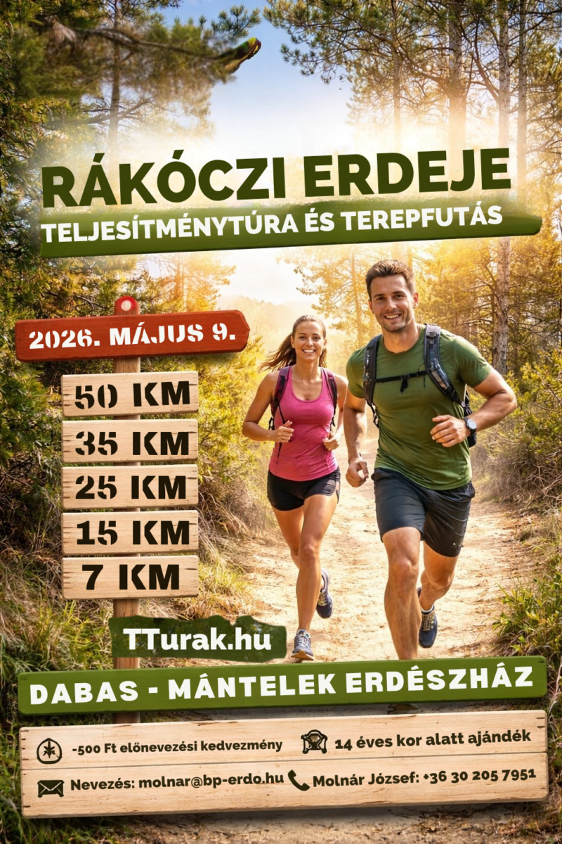 Rákóczi Erdeje Teljesítménytúra és telepfutás